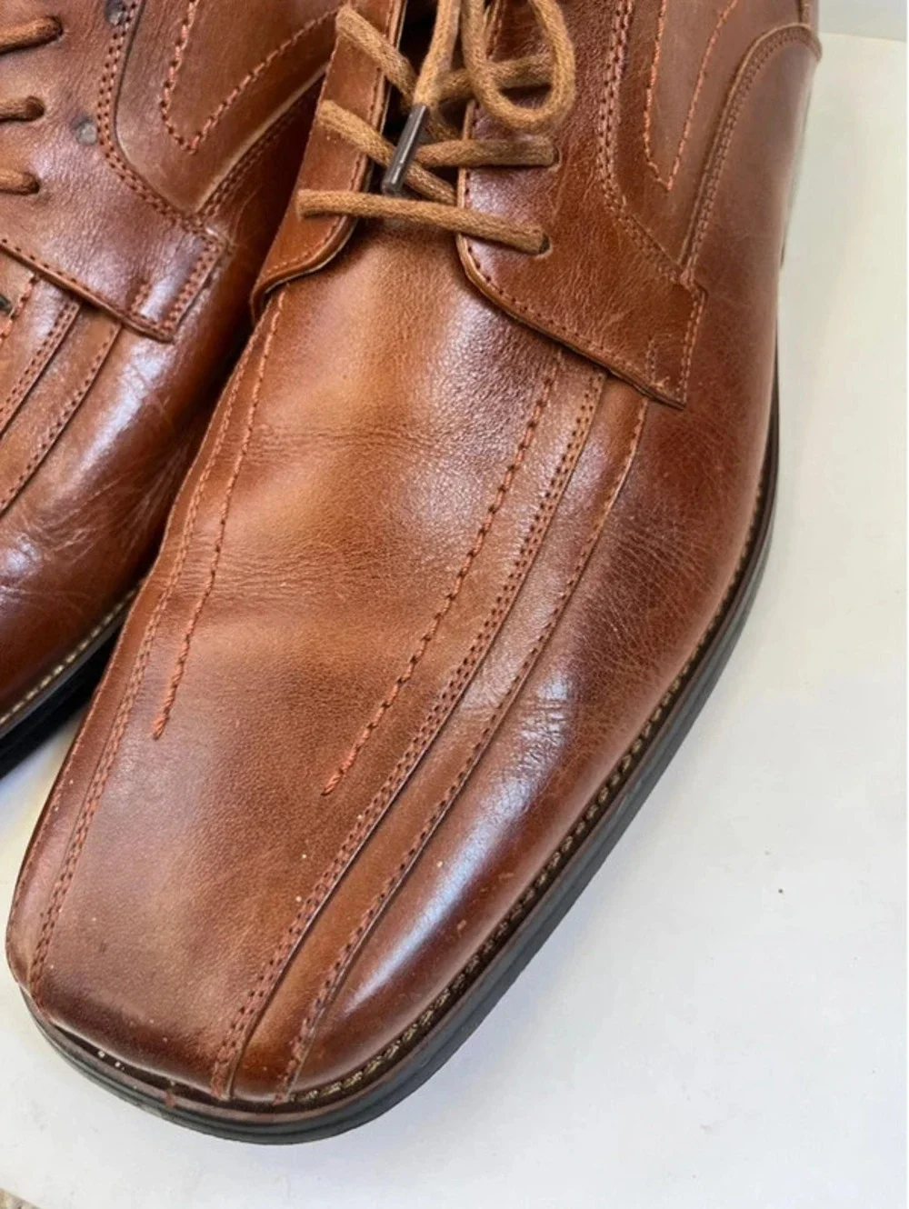 Stacy Adams Corrado Oxford Dress Shoes Bicycle Toe Brown Men's 10.5